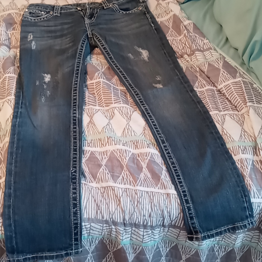 Miss Me blue jeans straight leg size 27